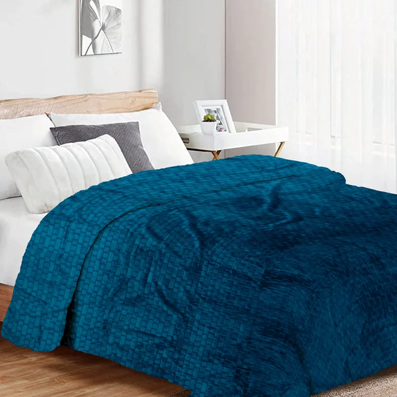Κουβέρτα Fleece Μονή 160x220 Dimcol Brick 03 Petrol
