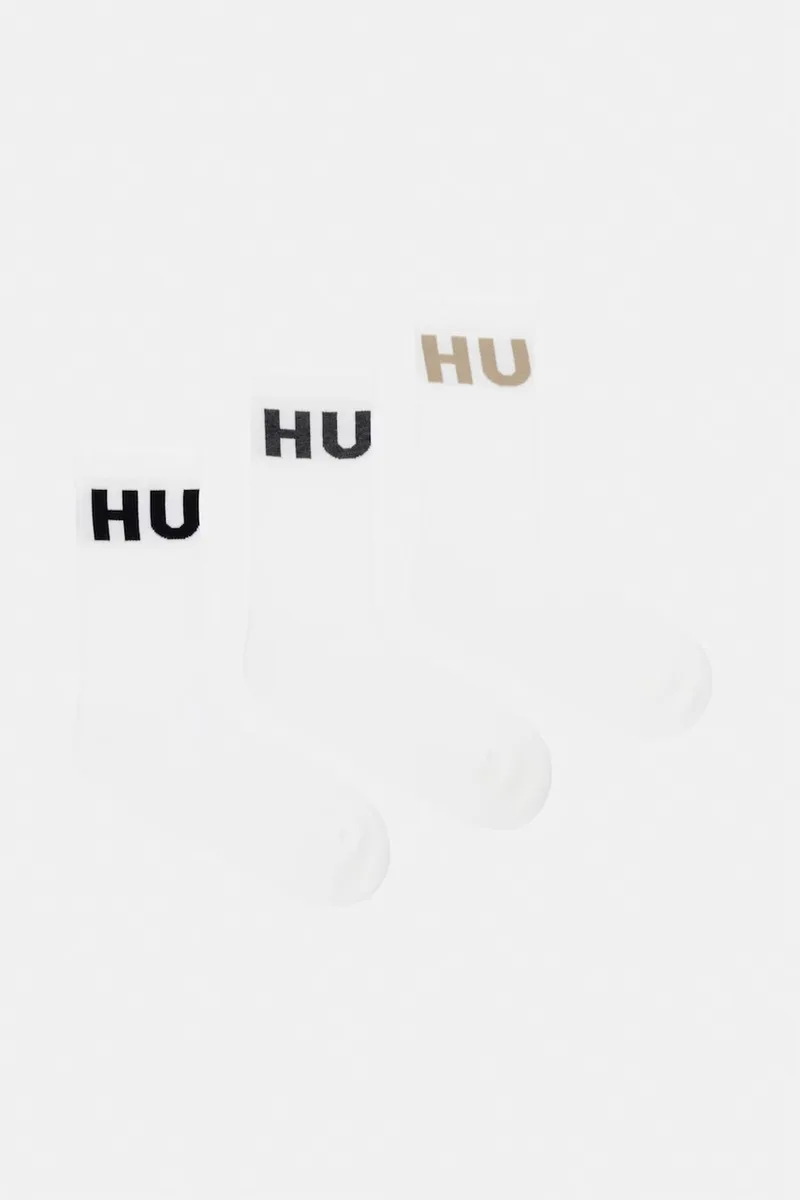 HUGO κάλτσες ανδρικές με βαμβάκι 3P QS ICONIC CC 3-pack