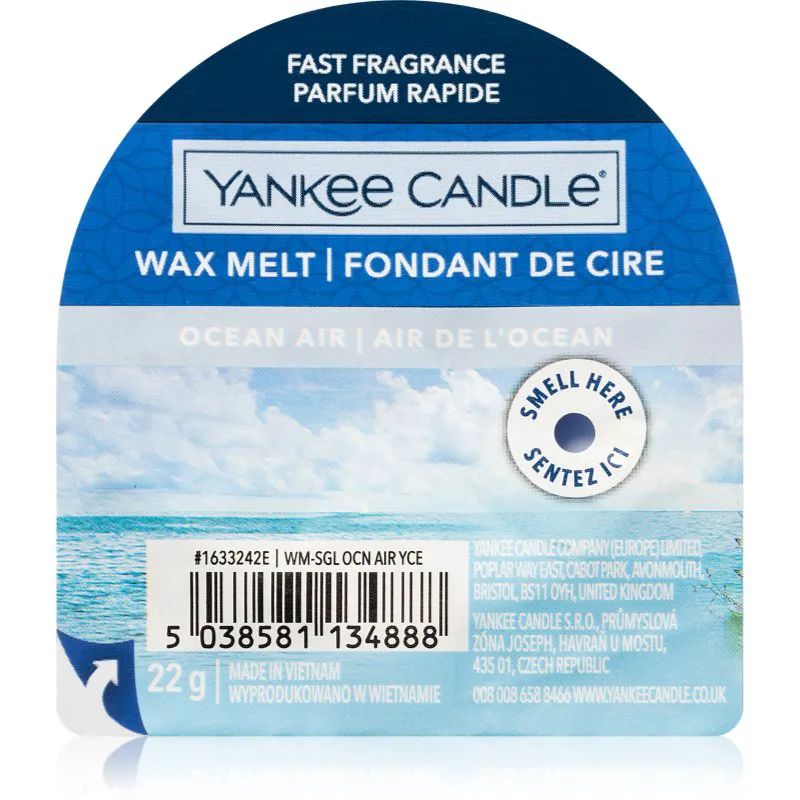 Yankee Candle Ocean Air κερί για αρωματική λάμπα 22 γρ