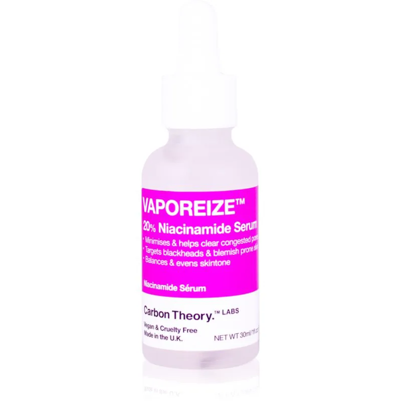 Carbon Theory Vaporeize 20% Niacinamide Serum ορός προσώπου με νιασιναμίδη και ψευδάργυρο 30 ml