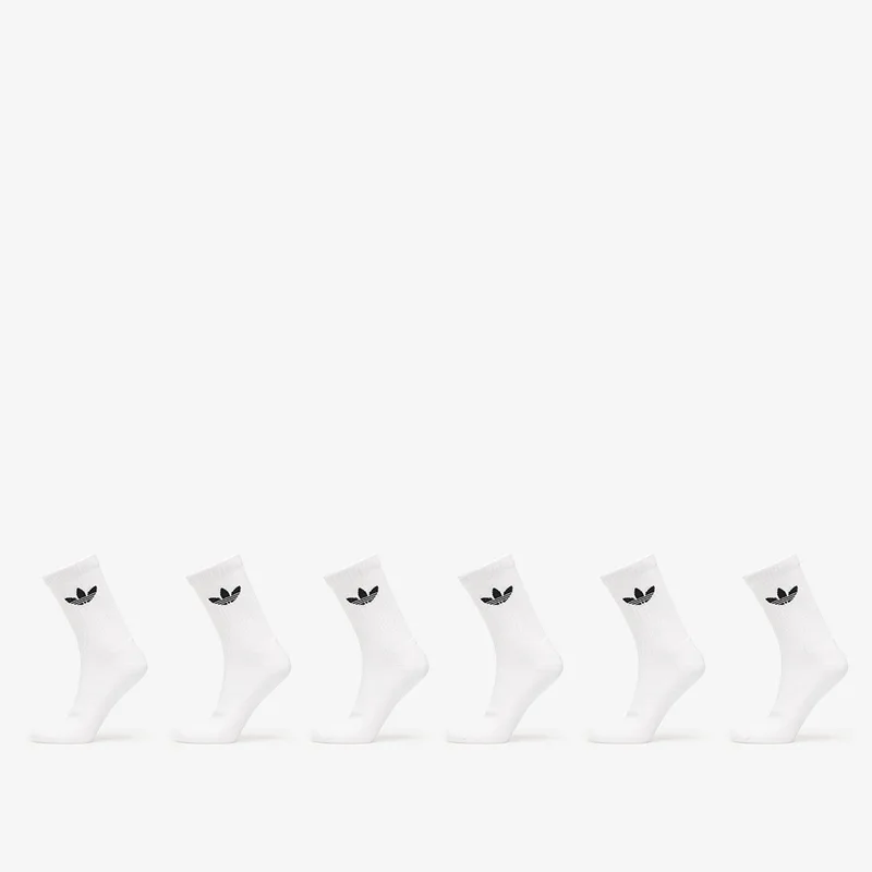 adidas Trefoil Crew Sock Cushion 6-Pack White XL