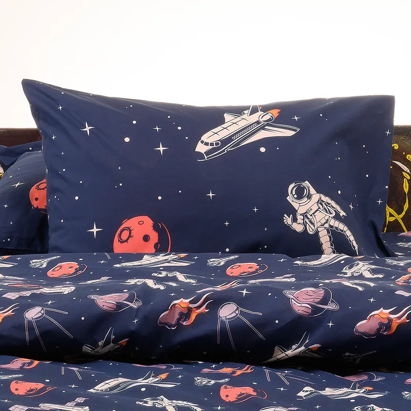 Μαξιλαροθήκες Ζεύγος 50X70 Melinen Kids Line Planet Blue (50x70)