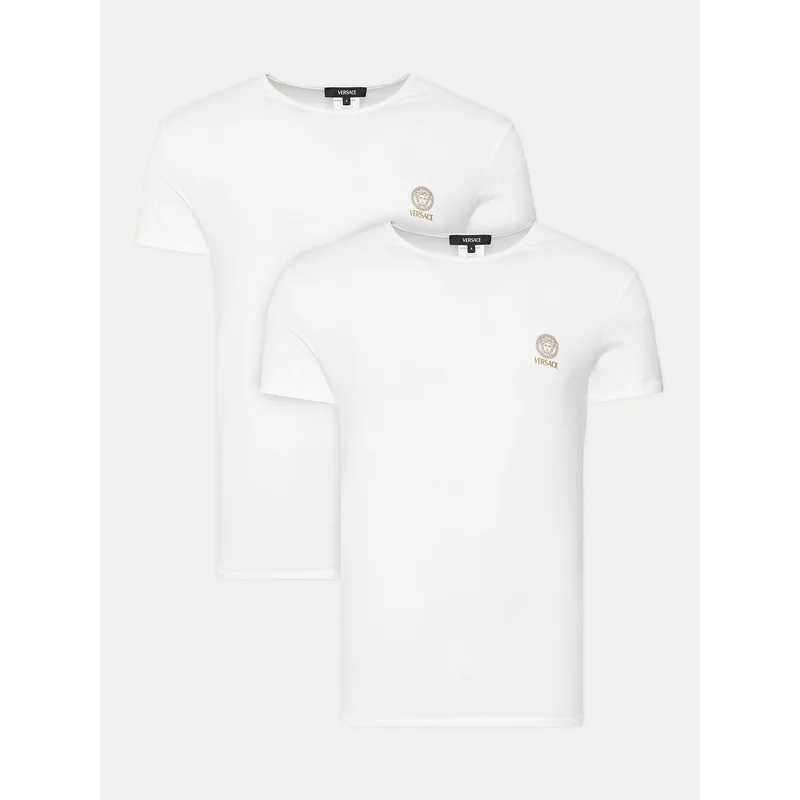 Versace Σετ t-shirts AU10193 1A10011 Λευκό Slim Fit