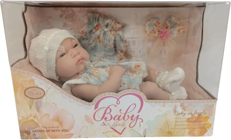BW Σετ Μωρό New Born Baby Doll 12'' & Αξεσουάρ (8813-3)