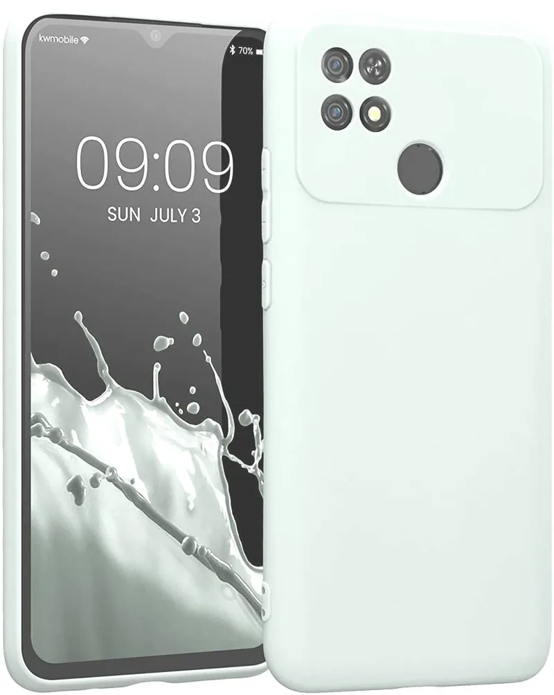 KWmobile Θήκη Σιλικόνης Xiaomi Poco C40 με Πλαίσιο Κάμερας - Cool Mint (59620.200)