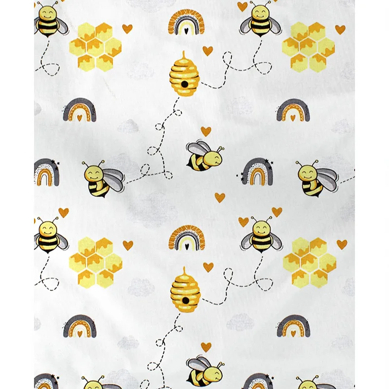 Σεντόνι Λίκνου 80x110 Dimcol Honey Bee 545 Yellow 80x110