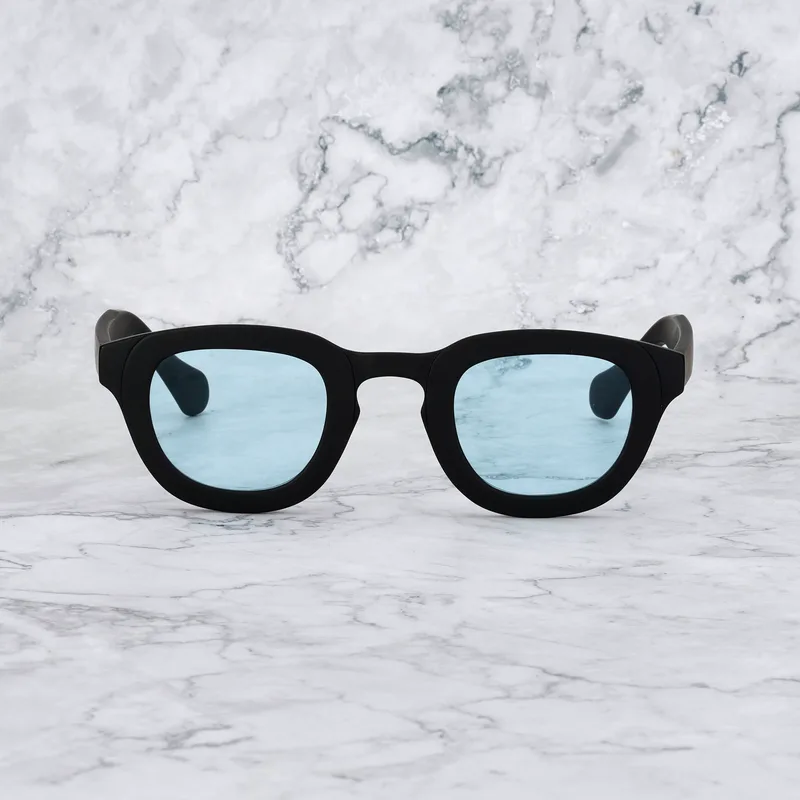 ROBIN 5EP2M - ROBIN - MATT BLACK - BLUE Sunglasses | Matt Black | Blue Shades | Explicit Poets Sunglasses