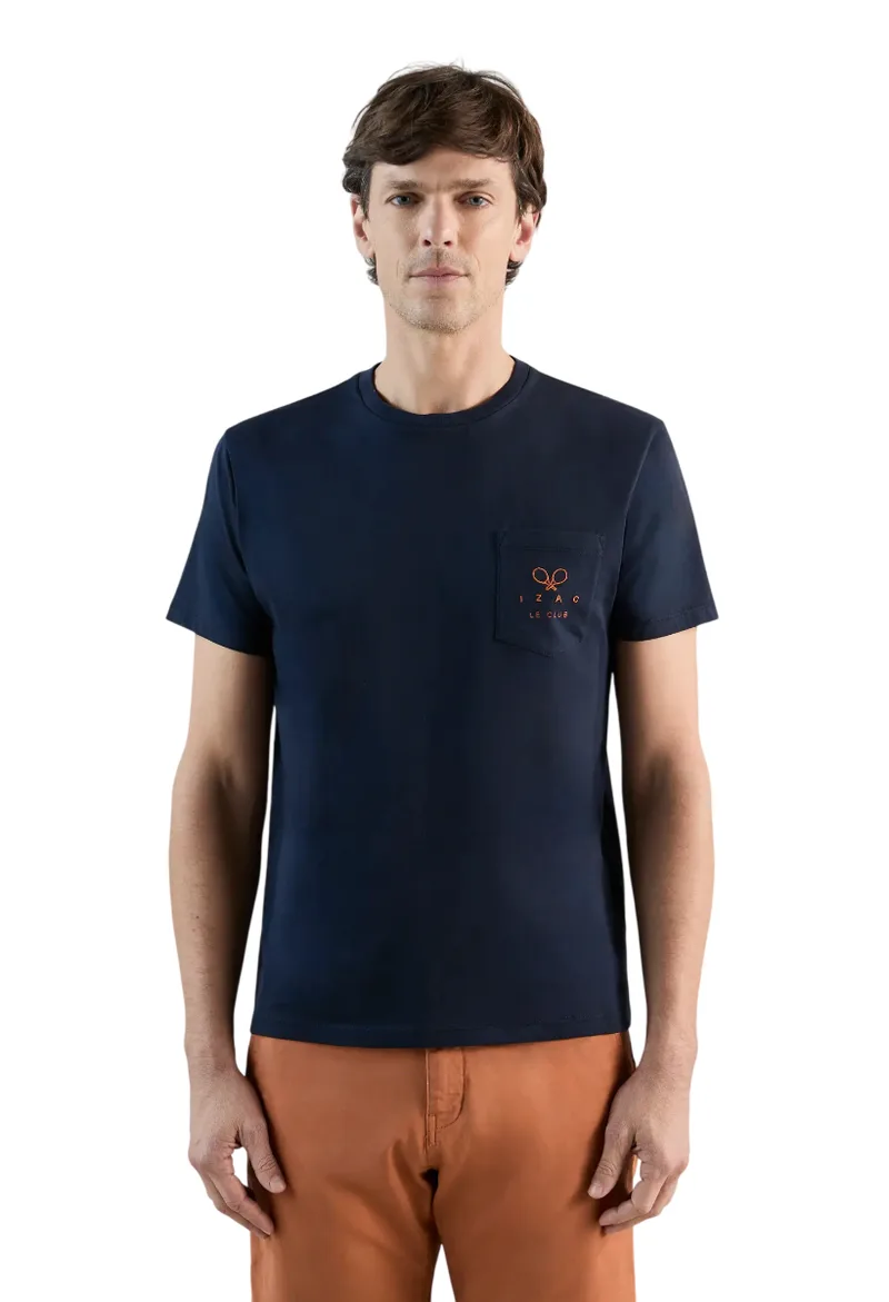 ΑΝΔΡΙΚΟ T-SHIRT IZAC GOLLAN ROLAND GARROS ΣΚΟΥΡΟ ΜΠΛΕ