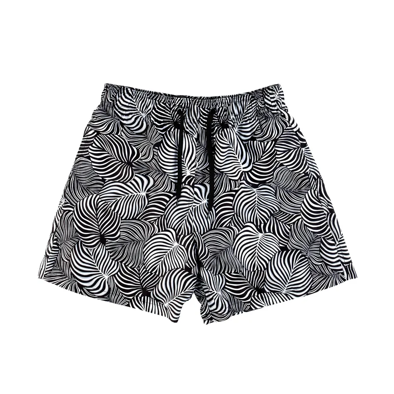 MEN'S SWIM SHORTS BLACK AND WHITE
