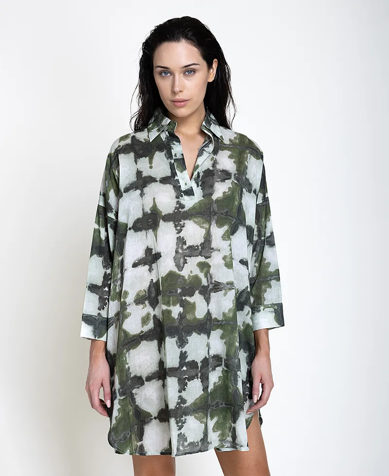 Mina Roo Γυναικεία Tunic Εμπριμέ Βαμβακερή Για All-Day Εμφανίσεις
