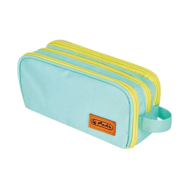 Herlitz Κασετίνα Διπλή Neon Mint Yellow 23,5x11cm