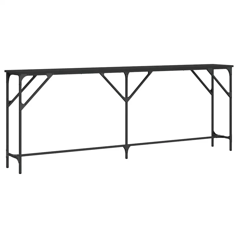 vidaXL Τραπέζι Κονσόλα Μαύρο 200x29x75 εκ. Επεξεργασμένο Ξύλο