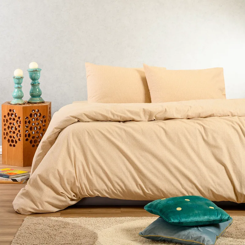 Παπλωματοθηκη φανελενια μονη owen beige (165x245)