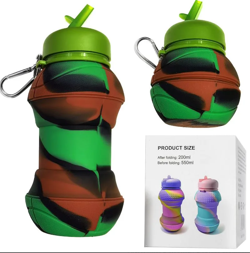 Παγούρι Σιλικόνης Πτυσσόμενο Μπάλα 550ml Homie 80-2152 (Υλικό: Σιλικόνη) - Homie - 80-2152