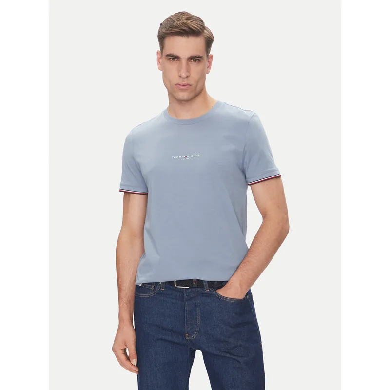 Tommy Hilfiger T-Shirt Logo MW0MW32584 Γαλάζιο Regular Fit