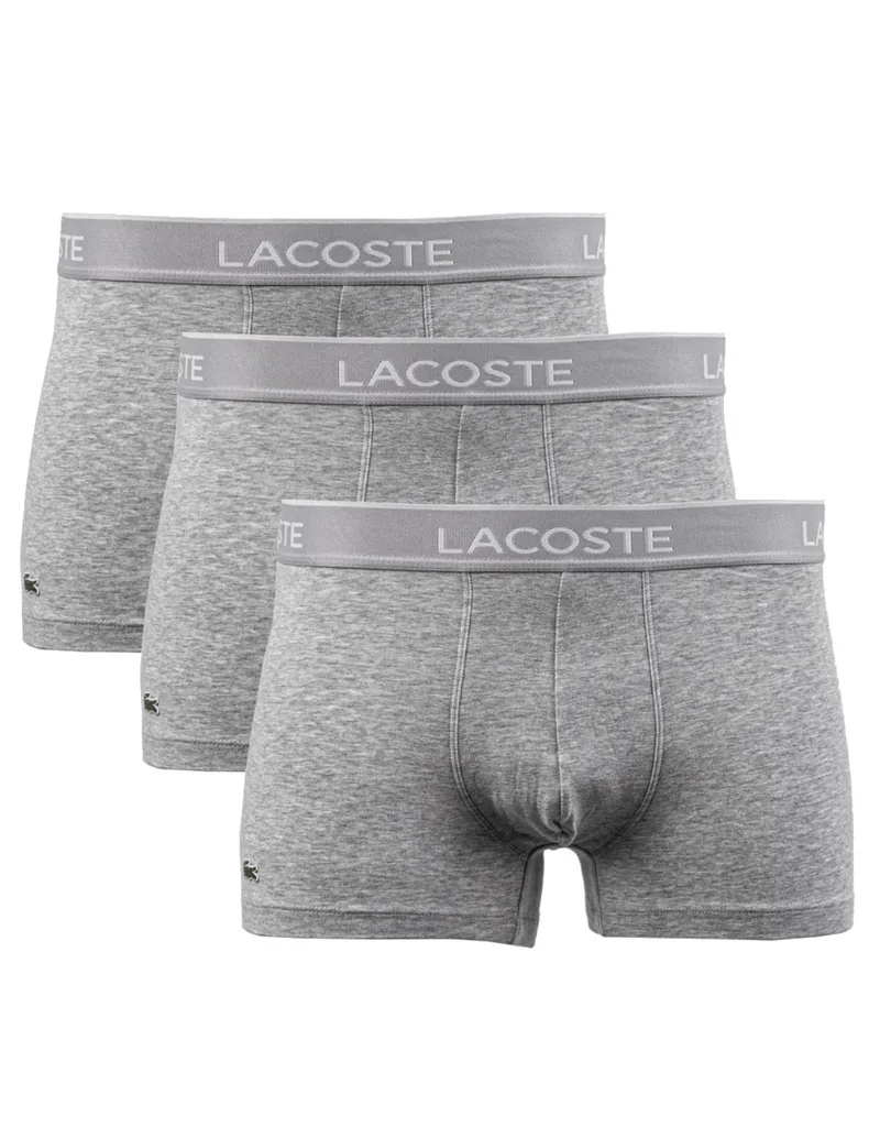 Lacoste Ανδρικά Μποξεράκια Γκρι 3Pack H3389-CCA