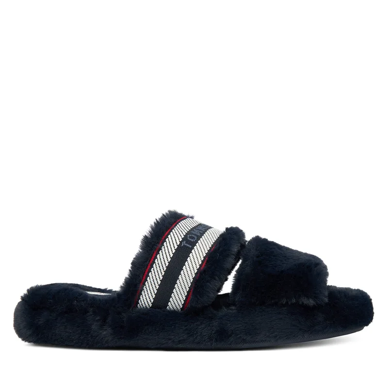 Παντόφλες Σπιτιού Tommy Hilfiger Hilfiger Fur Slipper FW0FW08854 Σκούρο μπλε