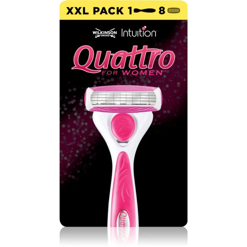 Wilkinson Sword Intuition Quattro for Women ξυριστική μηχανή + ανταλλακτικές λεπίδες 8 τεμ.