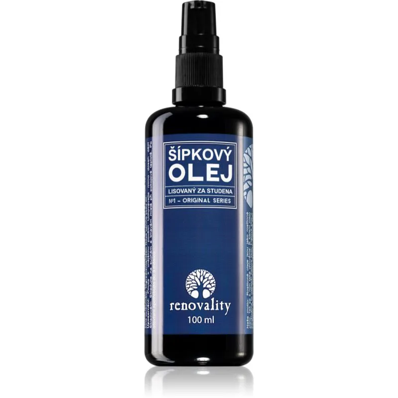 Renovality Original Series Cold-Pressed Rosehip Oil λάδι για ξηρή έως πολύ ξηρή επιδερμίδα 100 ml