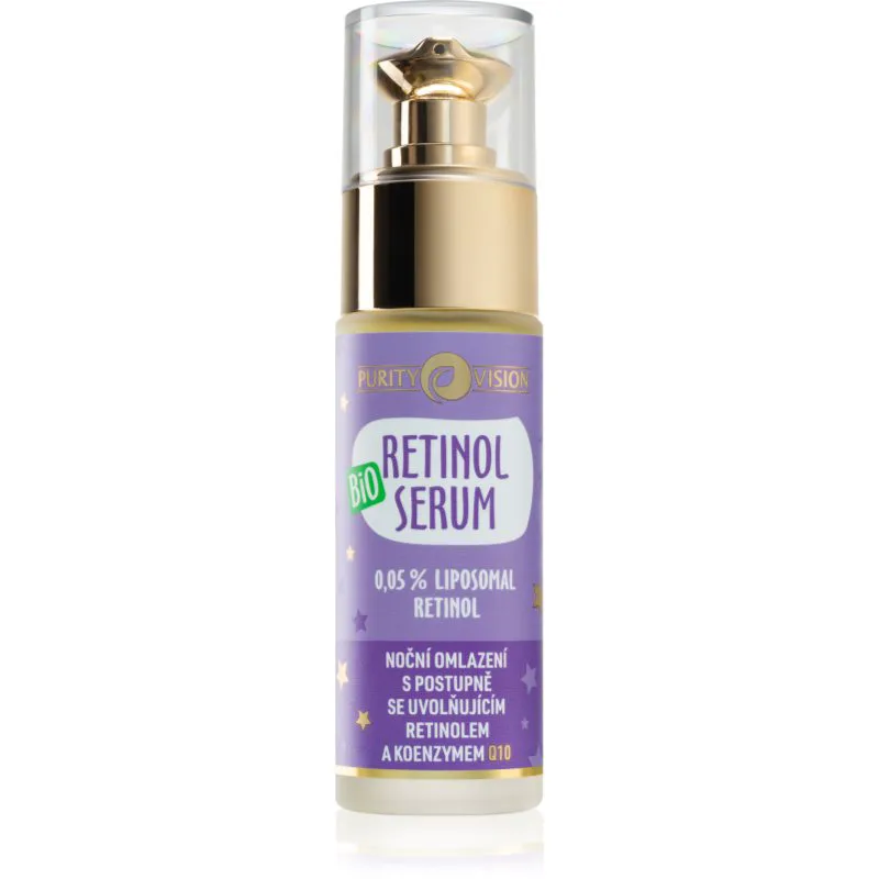 Purity Vision BIO Retinol ορός νύχτας για επιβράδυνση της γήρανσης του δέρματος 30 ml