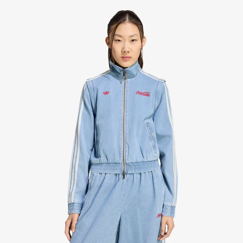 Μπουφάν adidas x Coca Cola Firebird Reg Denim Track Top Light Denim XL