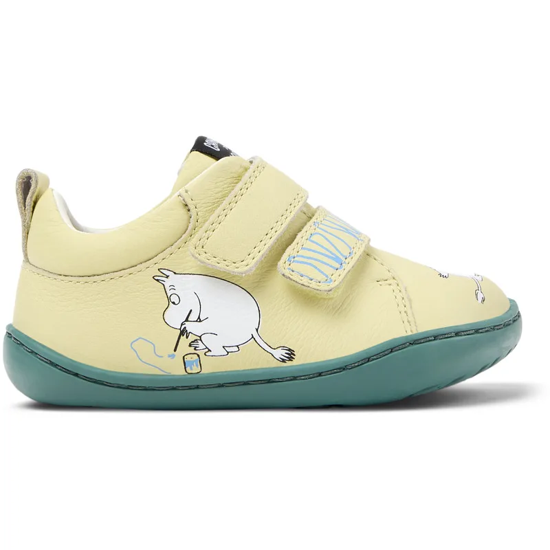 CAMPER Camper x Moomin - Άγκιστρο και θηλιά Για Παιδιά - Κίτρινο, Μέγεθος 23, Smooth leather
