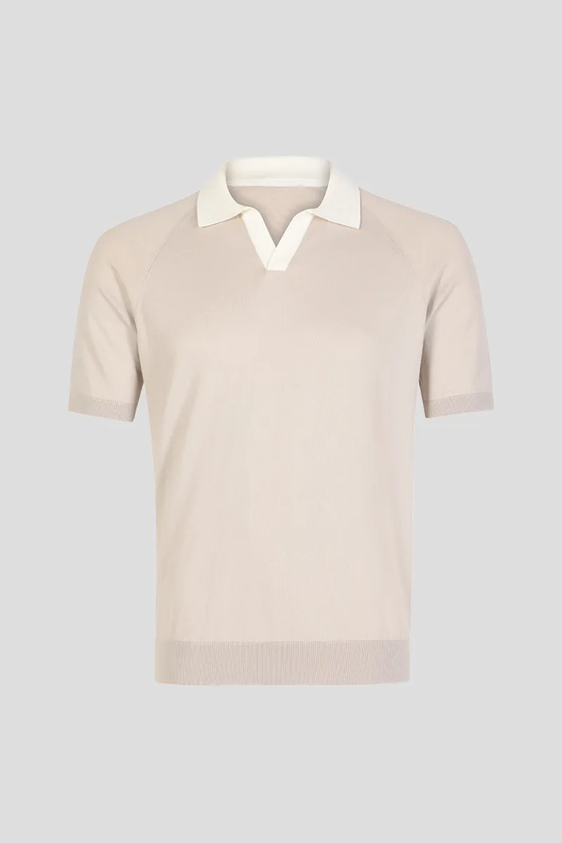 GRAN SASSO Ανδρικό Μπεζ Polo T-shirt