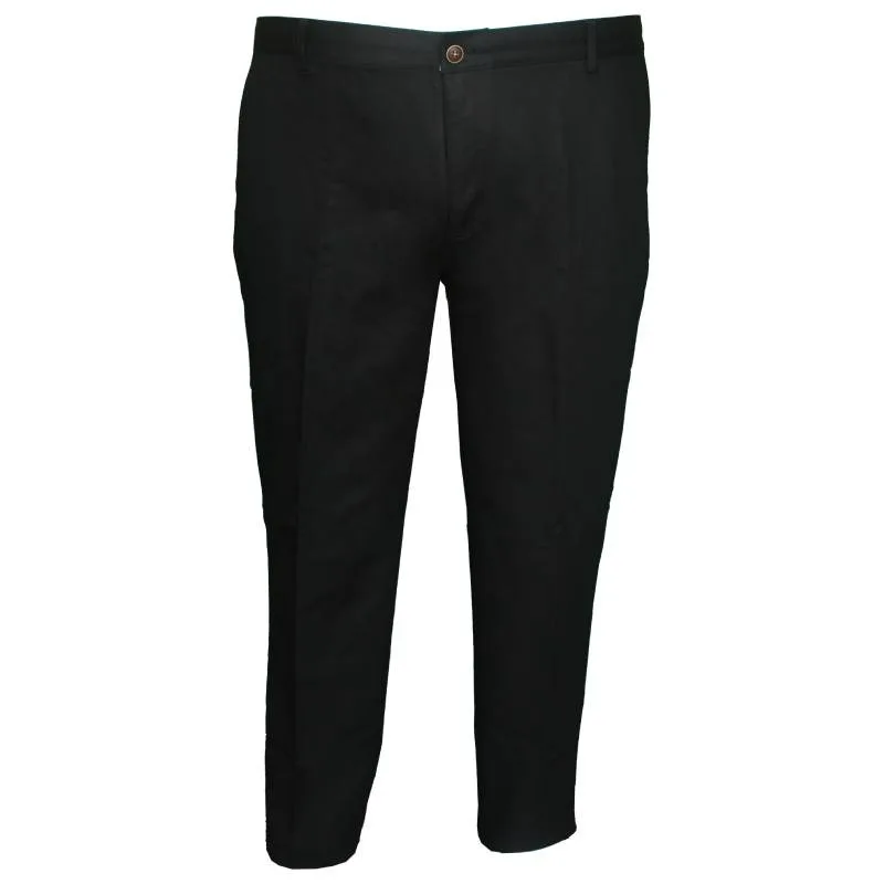 Ελαστικό chino χειμερινό παντελόνι "Mark",by N.Y. Tailors - Black Rock