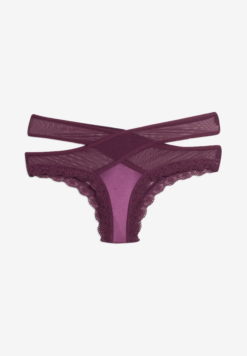 Σλιπ Cottonhill ψηλόμεσο Satin Love CH4475-Μπορντώ