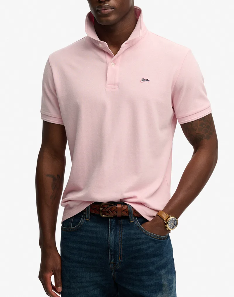 SUPERDRY D1 CLASSIC PIQUE POLO ΜΠΛΟΥΖΑ ΑΝΔΡΙΚΟ M1110452A-3KI LightPink