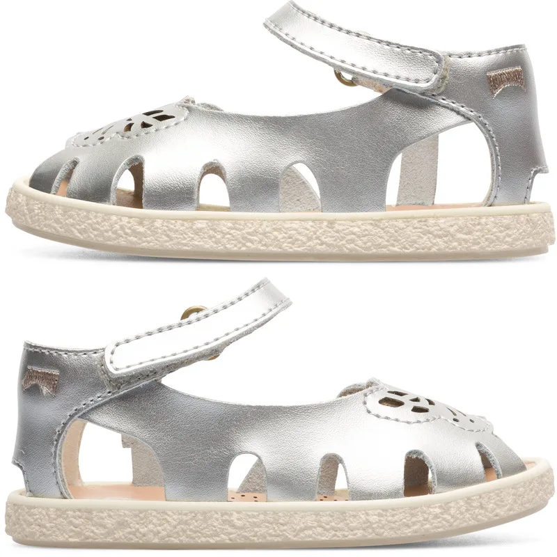 CAMPER Twins - Πέδιλα Για Firstwalkers - Γκρι, Μέγεθος 20, Smooth leather