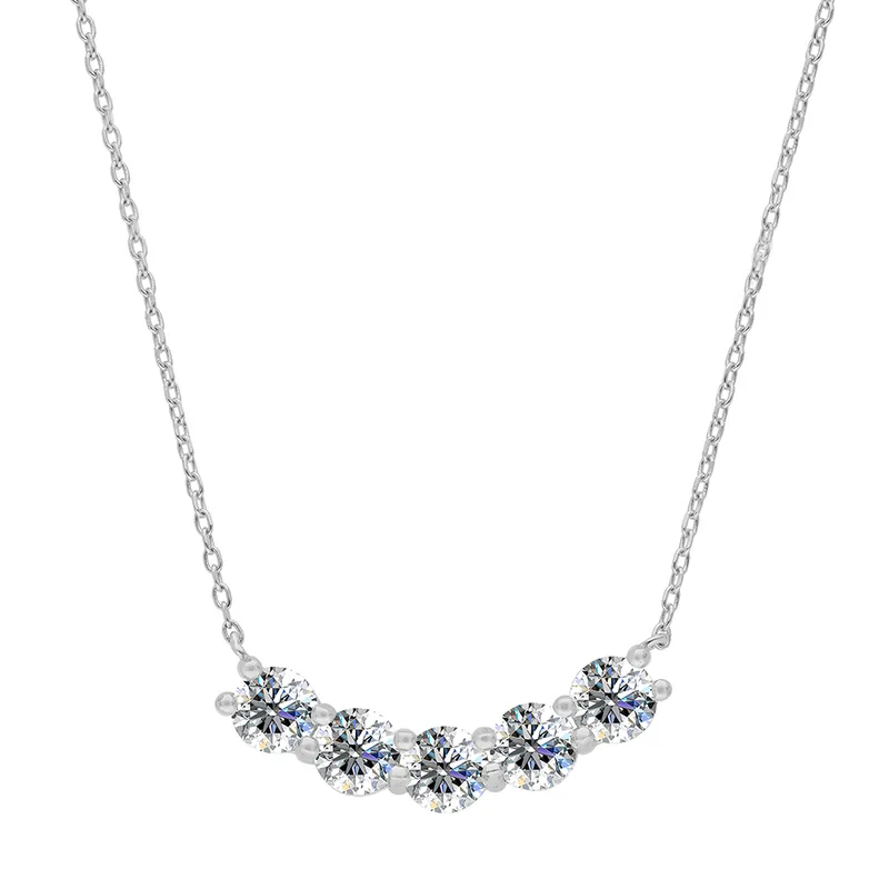 Κολιέ με Moissanite Diamonds από Ασήμι KL3515