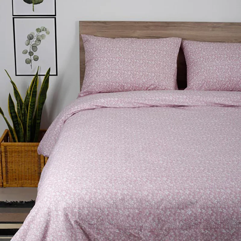 Σεντόνια Υπέρδιπλα (Σετ) 170X205+30 Sunshine Cotton Feelings 920 Ροζ Με Λάστιχο (170x205+30)