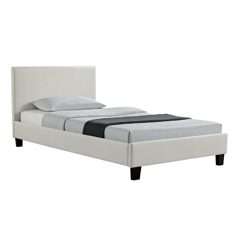 Κρεβάτι Nevil pakoworld 100x200 PU χρώμα λευκό ματ - PAKO WORLD - 006-000012