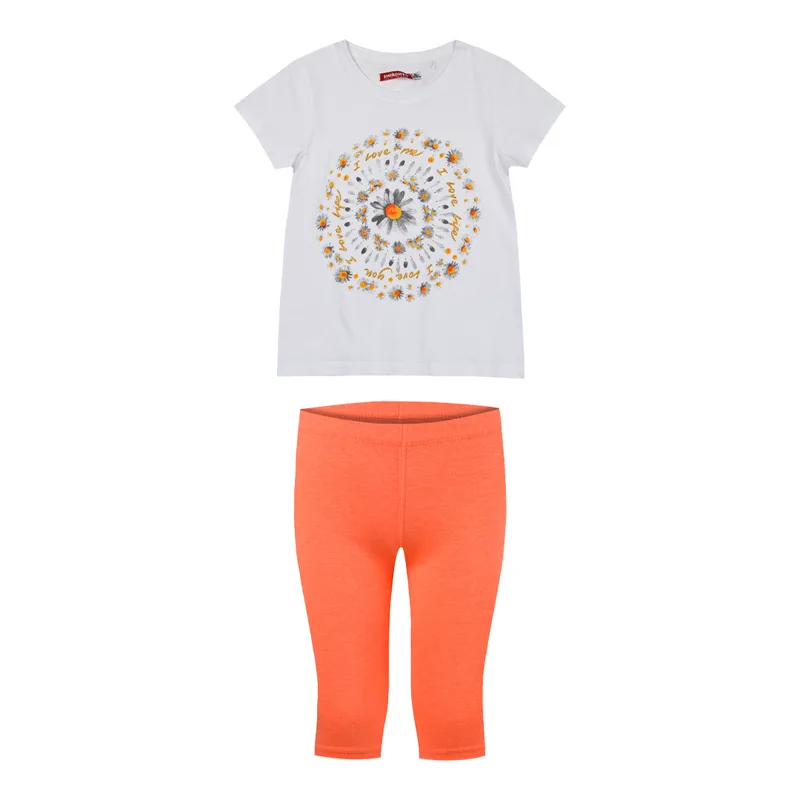 Παιδικό σετ 2 τεμάχια με τύπωμα για κορίτσι | EXOTIC ORANGE