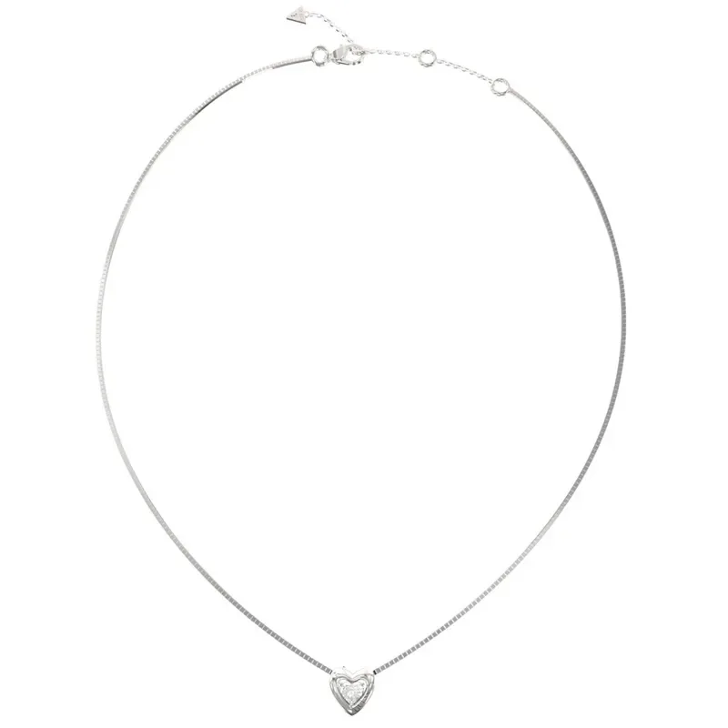 Γυναικείο κολιέ με καρδιά Guess Beloved Stainless Steel JUBN06016JWRHT/U JUBN06016JWRHT/U Ατσάλι