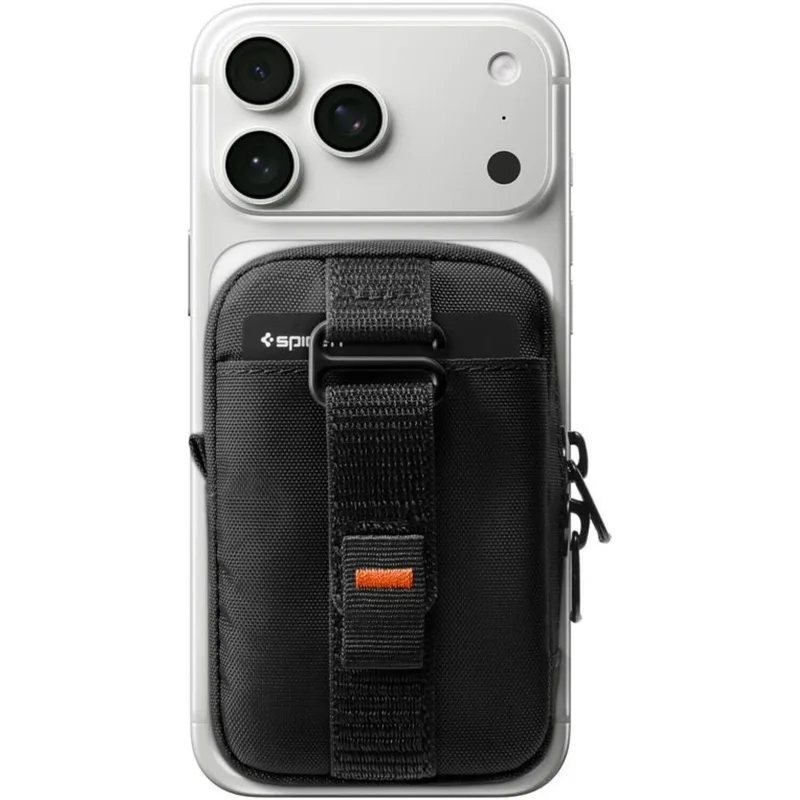 Universal Θήκη Spigen Tintap Zip MagFit Pouch MagSafe Πορτοφόλι για Κάρτες / Πουγκί με RFID - Black (AFA10226)