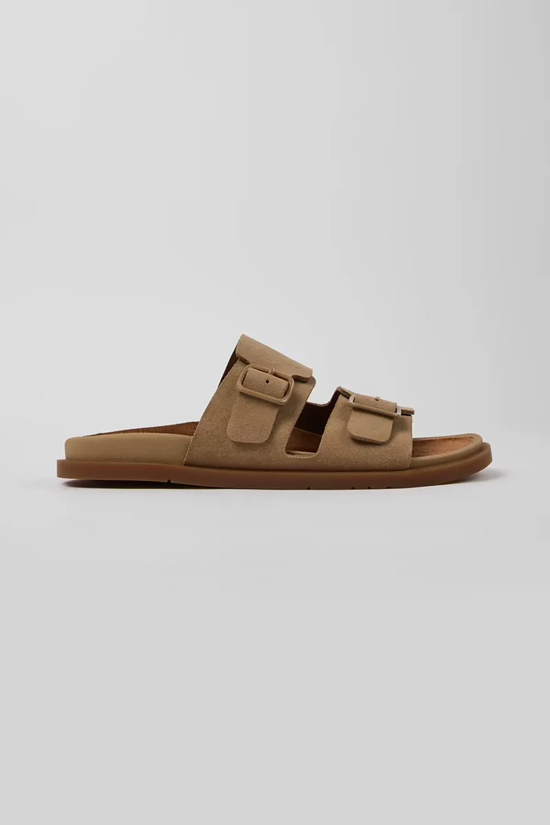 Camper γυναικεία δερμάτινα suede σανδάλια "Lluc Sandal" - K201881-003 Καφέ