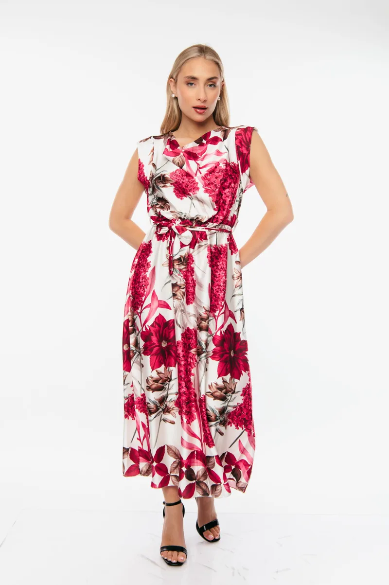 ΦΟΡΕΜΑ ΑΜΑΝΙΚΟ FLORAL Κόκκινο