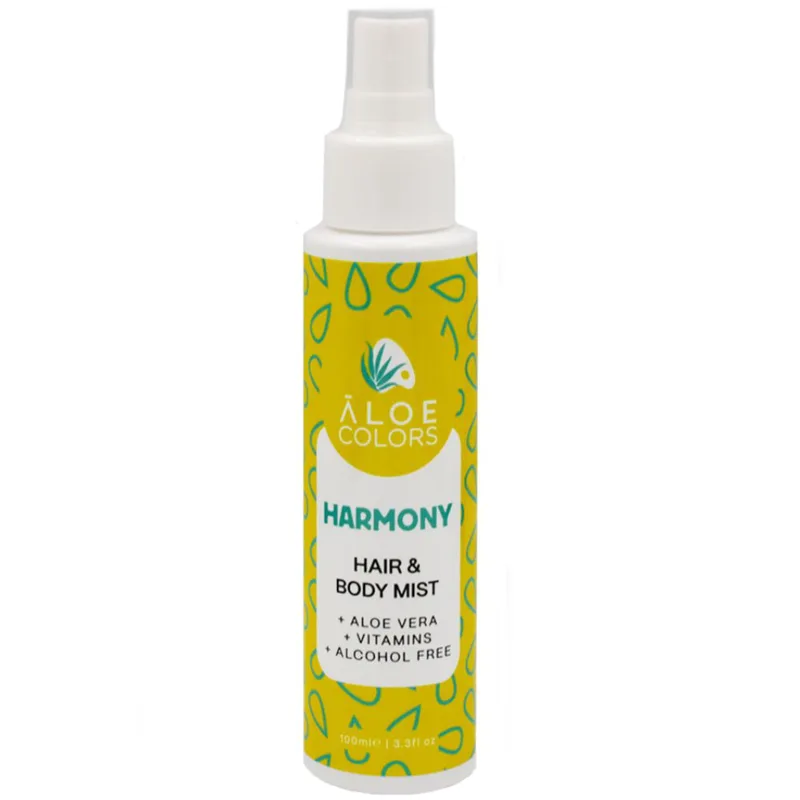 Aloe Colors Harmony Hair & Body Mist Σπρέι Σώματος & Μαλλιών με Άρωμα Γιαούρτι & Αμύγδαλο με Απαλή, Δροσερή Αύρα Ευεξίας για Όλη Μέρα 100ml