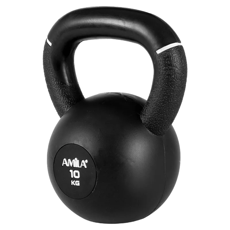 Kettlebell Original Rubber 10kg Μαύρο/Λευκό