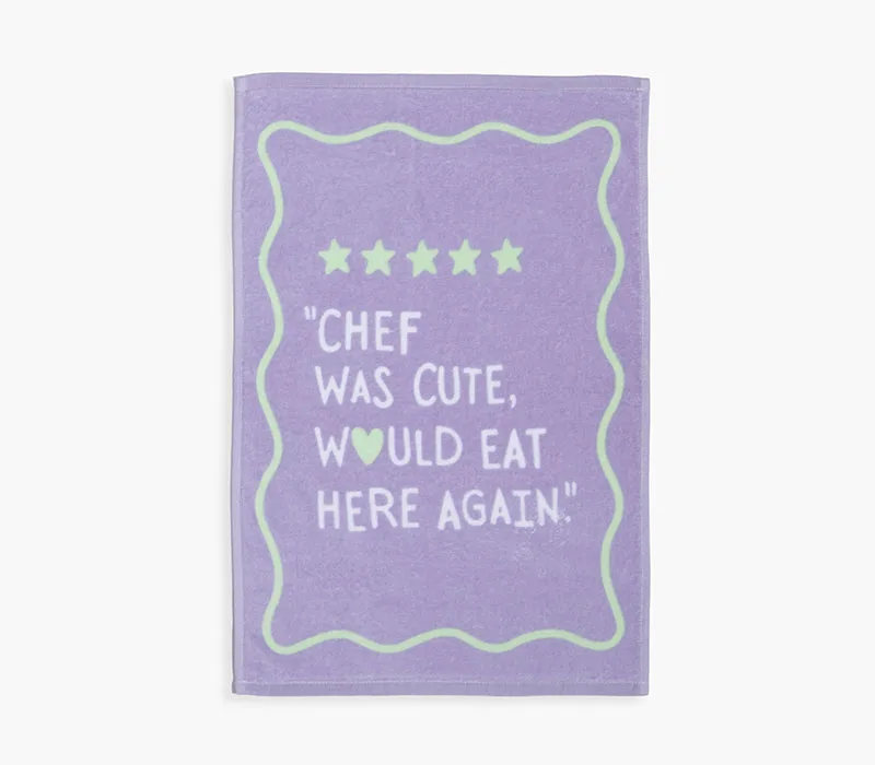 Πετσέτα Κουζίνας 40x60 Nef-Nef Homeware Chef Was Cute Mauve