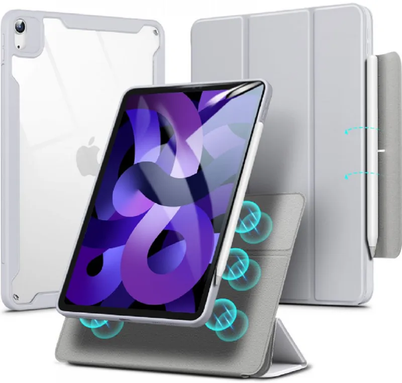 ESR Rebound Hybrid 360 Θήκη Apple iPad Air 7 2024 11" / iPad Air 6 2024 11" / Air 5 2022 10.9" / Air 4 2020 10.9" με Υποδοχή Apple Pencil - Silver Grey (4894240164303)