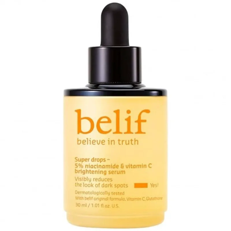 Belif Believe In Truth Super Drops - 5% Niacinamide & Vitamin C Brightening Serum (30ml)