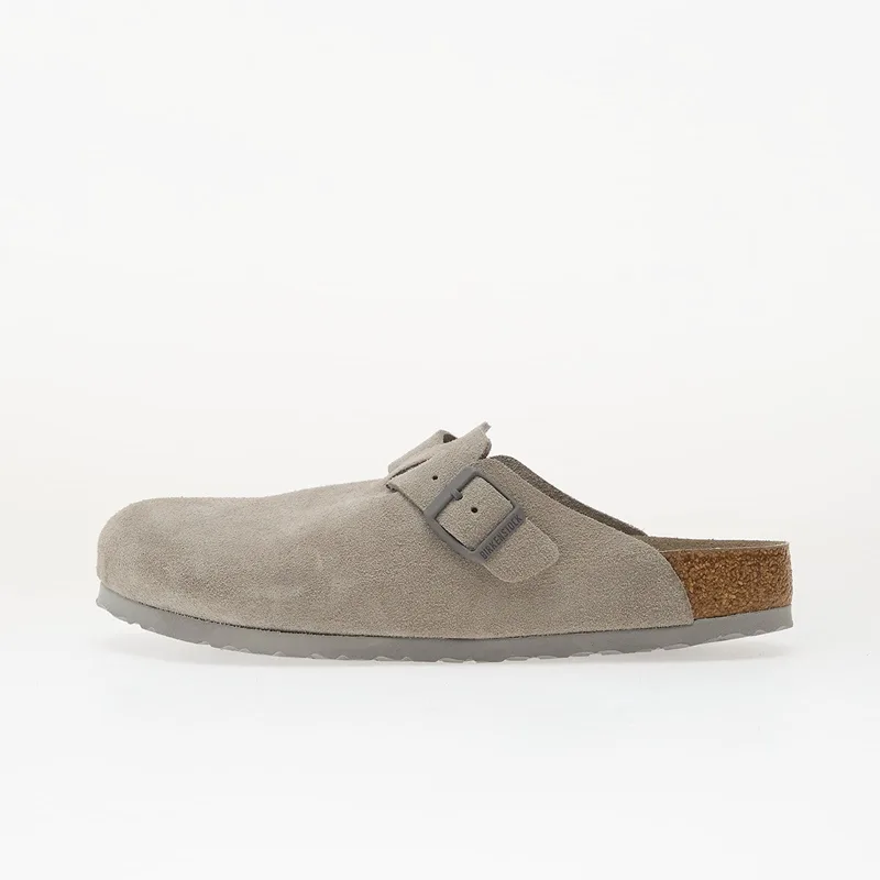 Sneakers Birkenstock Boston Soft Footbed Suede Leather Unisex Stone Coin EUR 46