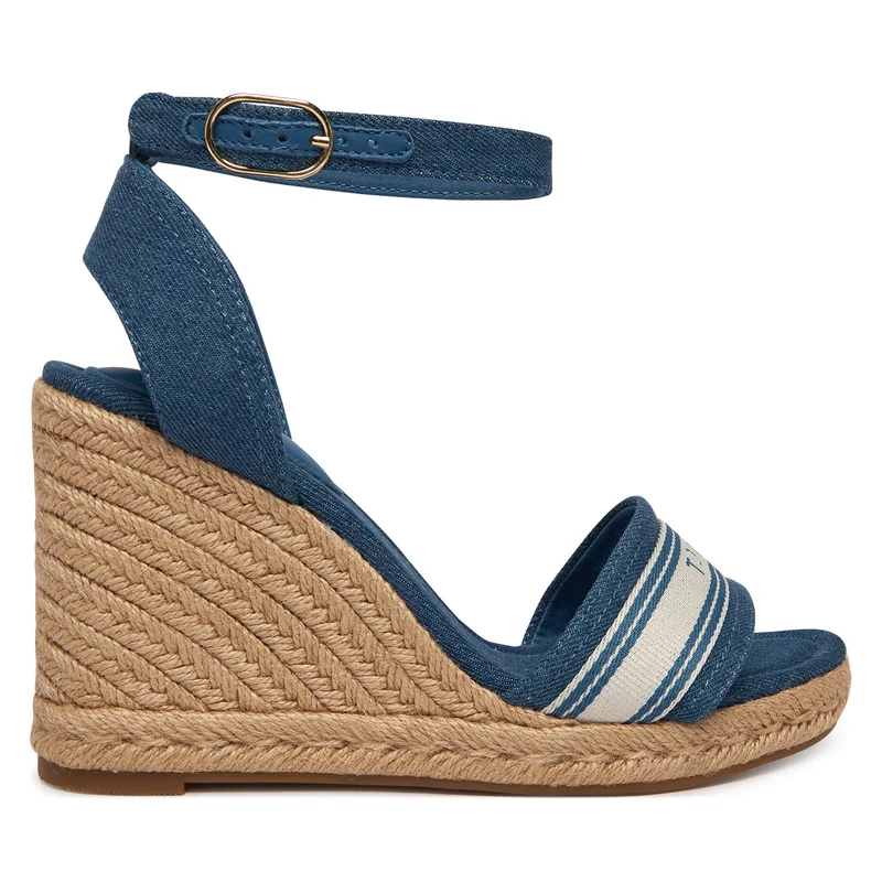 Εσπαντρίγιες Tommy Hilfiger High Wedge Espad Webbing FW0FW09342 Μπλε