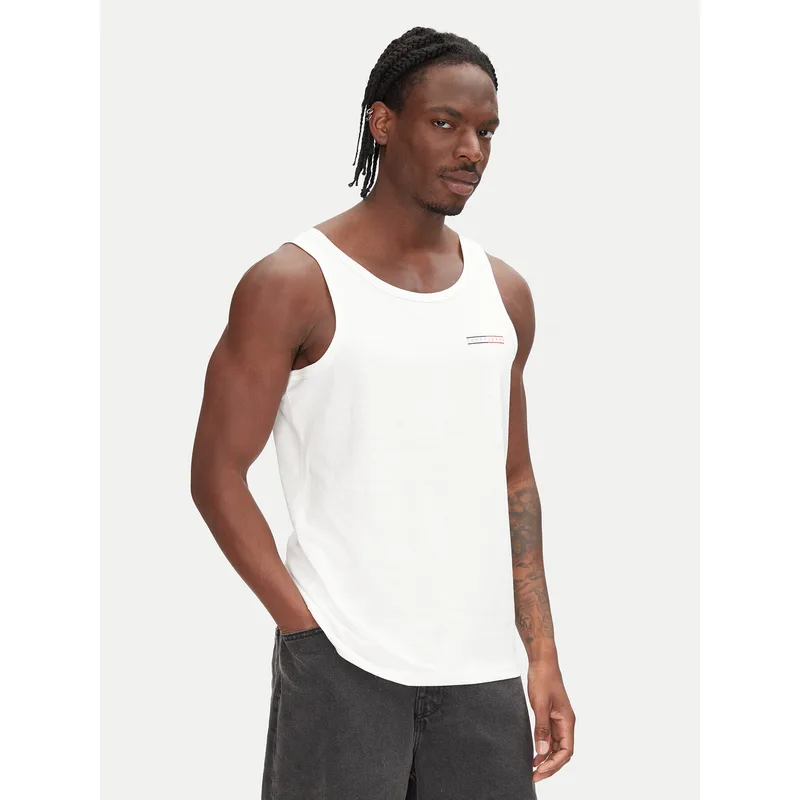 Tommy Jeans Tank top Entry Graphic DM0DM20790 Εκρού Slim Fit