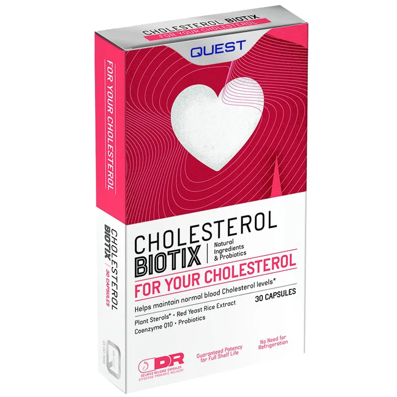 Vitabiotics Cholesterol Biotix Συμπλήρωμα Διατροφής Φυτικών Στερολών, Προβιοτικών, Μαγιάς Κόκκινου Ρυζιού & Συνενζύμου Q10 για τον Έλεγχο της Χοληστερόλης στο Αίμα 30caps