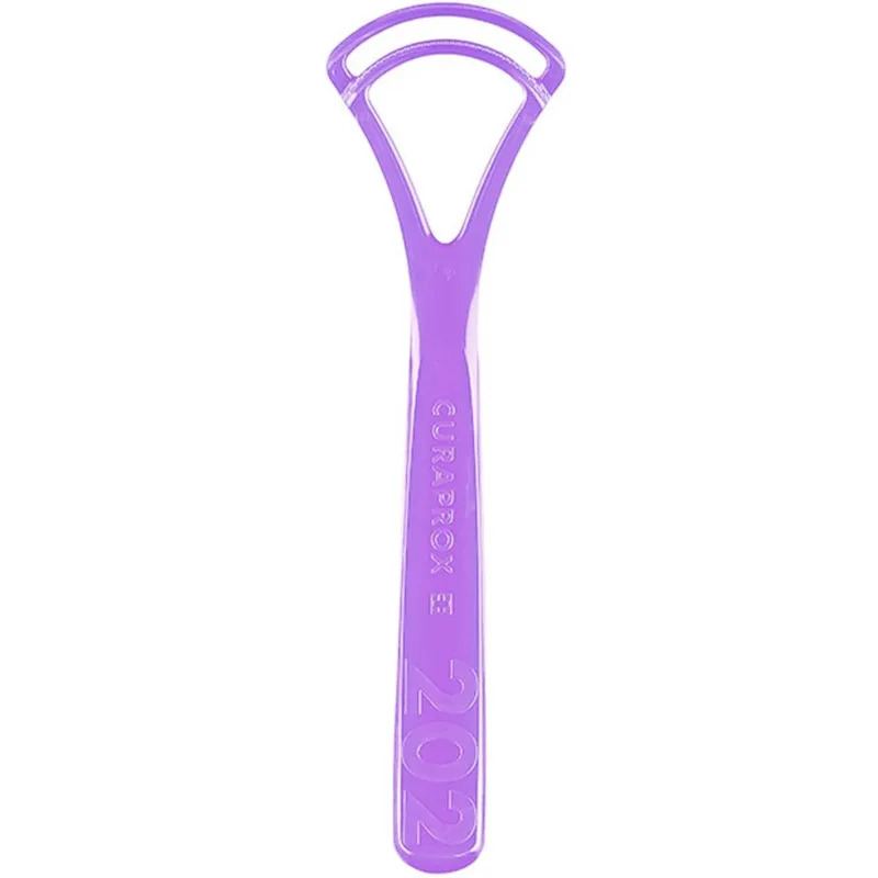 Curaprox Tongue Cleaner CTC 202 Double Blade Καθαριστής Γλώσσας με Διπλή Λεπίδα 1 Τεμάχιο - Μωβ