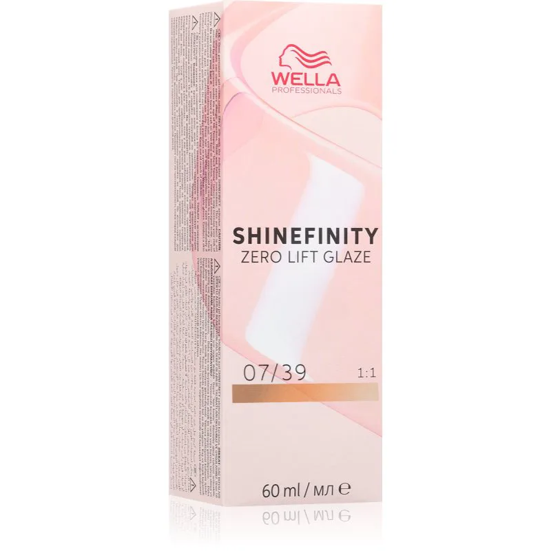 Wella Professionals Shinefinity Zero Lift Glaze ημιμόνιμη βαφή μαλλιών απόχρωση 7/39 60 ml